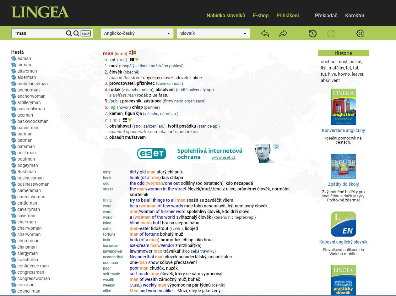 online slovníky Lingea