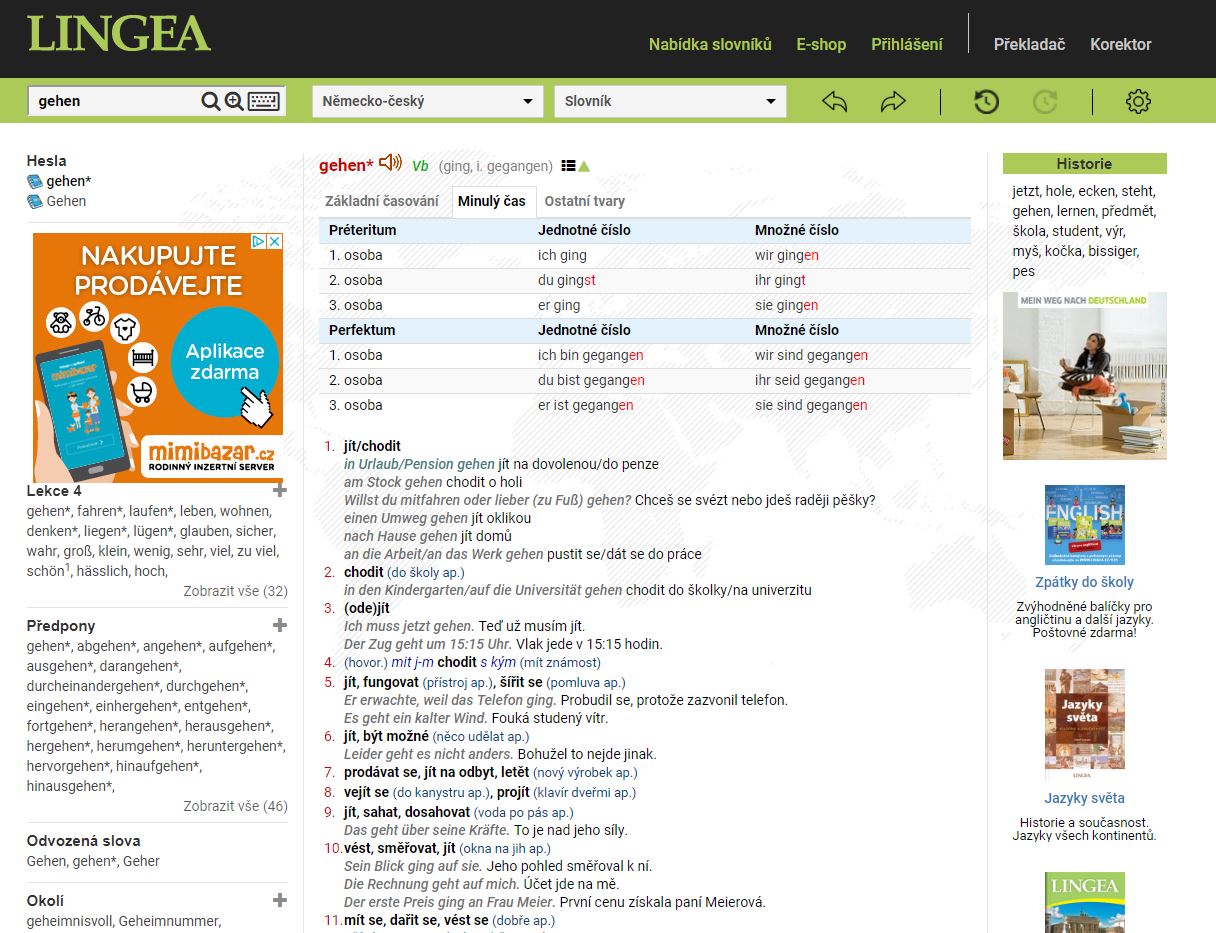 online slovníky Lingea