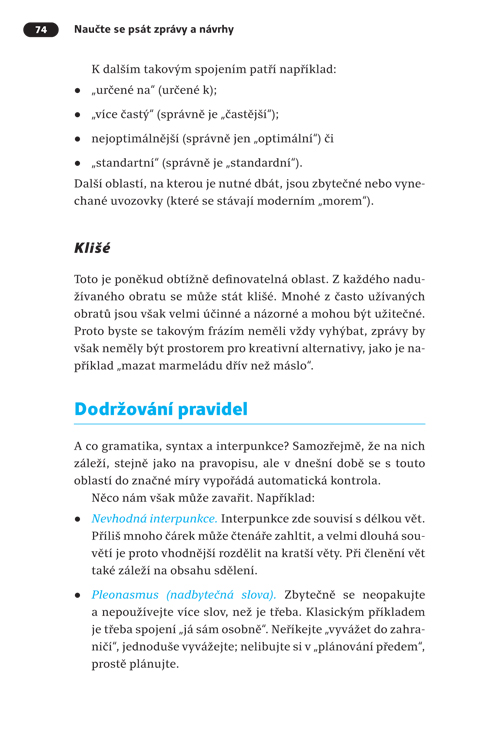 Naučte se psát zprávy a návrhy