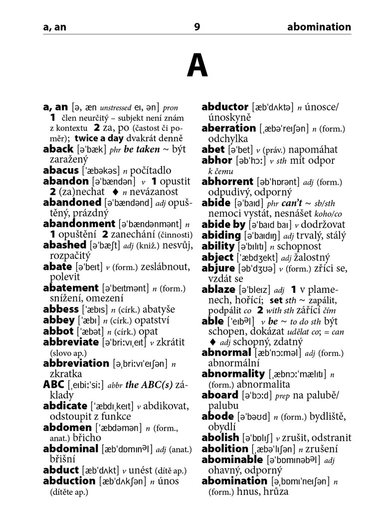 Anglicko-český česko-anglický kapesní slovník, 10.&nbsp;vydání