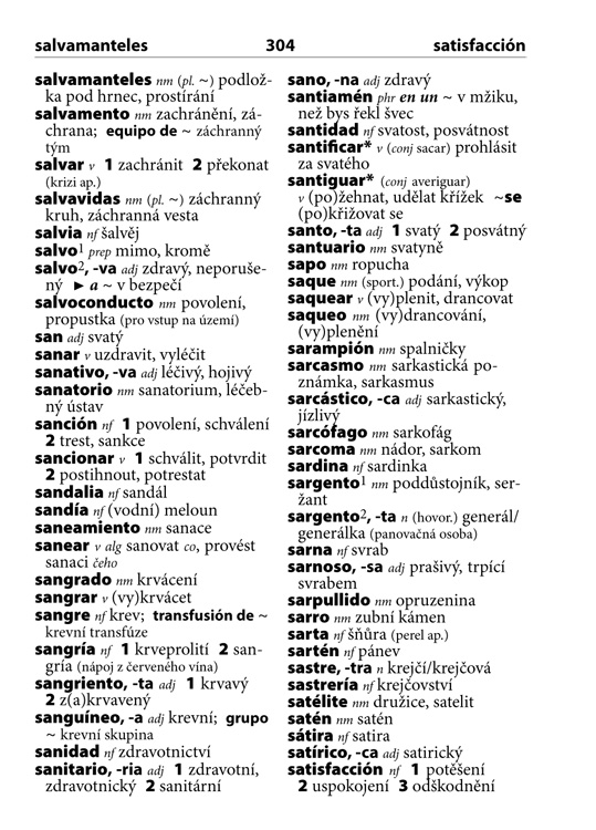 Španělsko-český česko-španělský kapesní slovník