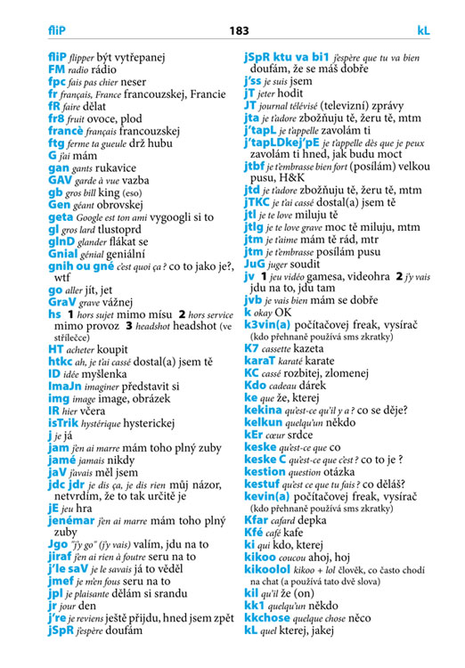 PAS DE BLEME ! Slovník slangu a hovorové francouzštiny