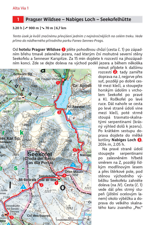 Dolomity, Dálkové trasy Alta Via 1–3 - Rother
