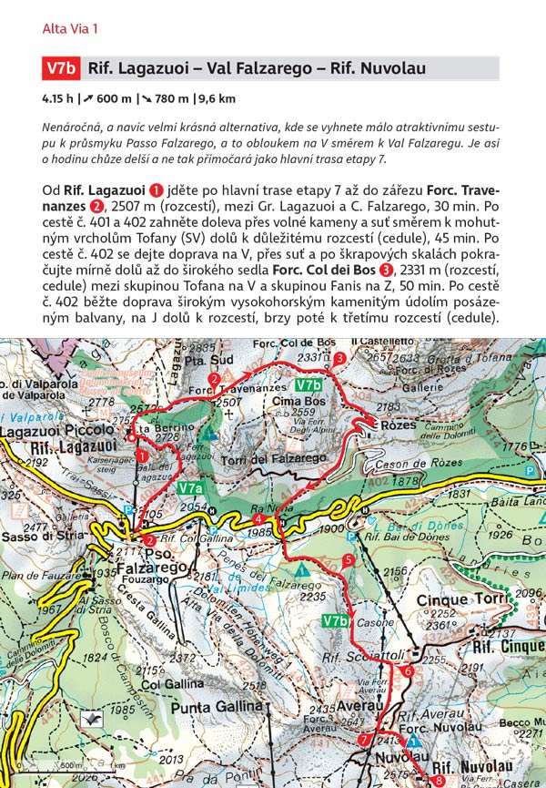 Dolomity, Dálkové trasy Alta Via 1–3 - Rother