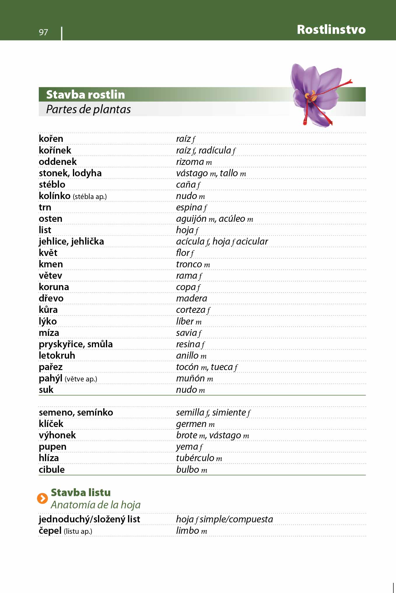 Španělský tematický slovník