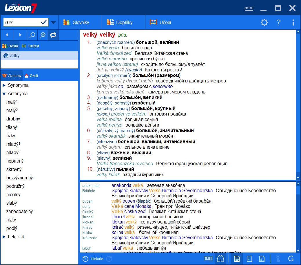 Lexicon 7 Ruský velký slovník