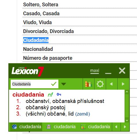 Lexicon 7 Španělský velký slovník